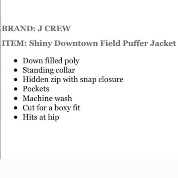 JCrew Not Factory Downtown Field Quilted Down-Filled Jacket Size S - Picture 4 of 8
